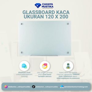 Glassboard Kaca Ukuran 120 x 200 cm
